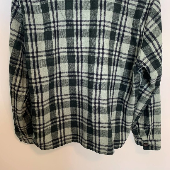 Christopher & Banks Jacket Long Sleeve Wool Blend Button-front Plaid Gre… - Picture 13 of 15
